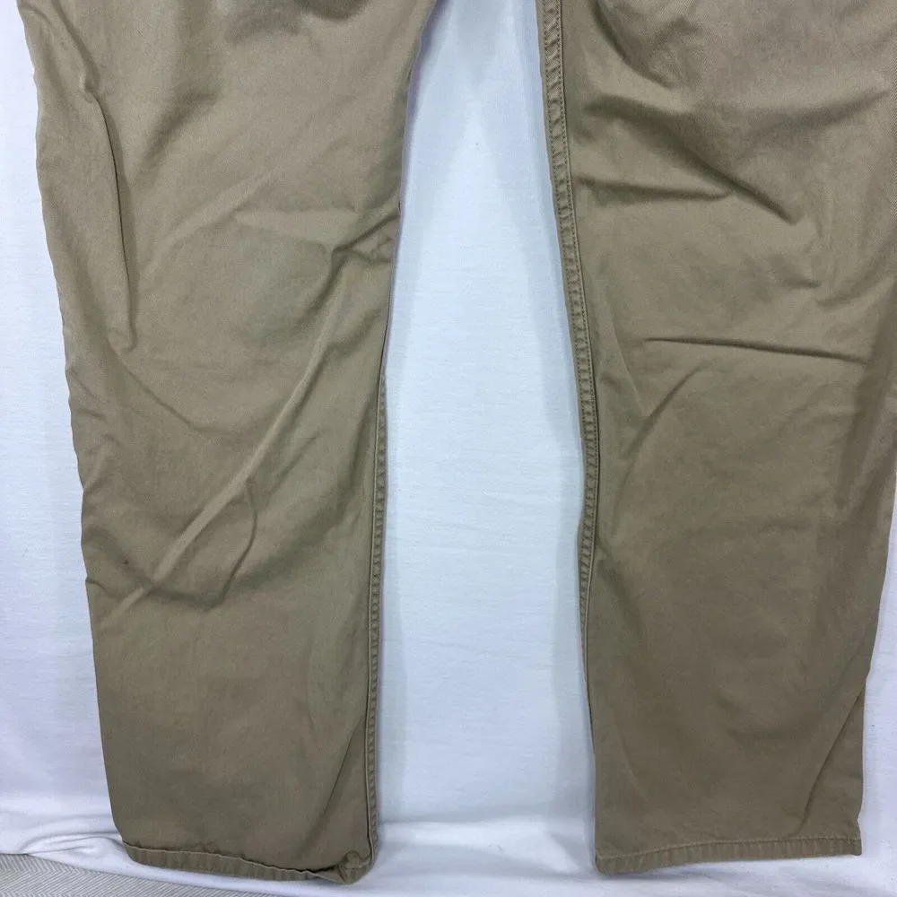 Polo Ralph Lauren Pants Men's 38x32 650 Straight Leg‎ Beige Tan Chino 5 Pocket